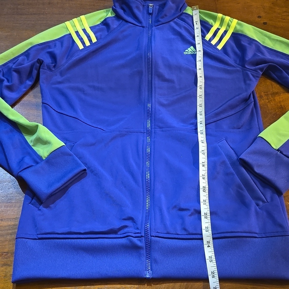 NWT Adidas Big Score Jacket Purple and Lime Green Size Medium - Picture 5 of 9